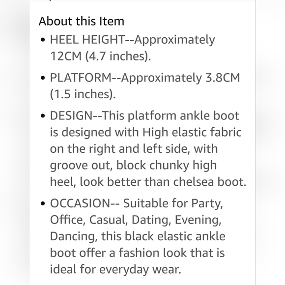 Chunky Platform Boots Ankle Booties 9 - Picture 5 of 5